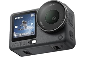 DJI Osmo Action 6 Combo Essenziale, action cam con sensore quadrato 1/1,1″, apertura variabile da f/2,0 a f/4,0, resistente al freddo, batteria da 4 ore, fotocamera 4K ideale per l’uso quotidiano