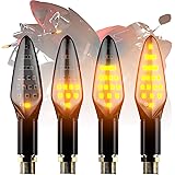 CCAUTOVIE LED Blinker Motorrad E Geprüft Universal LED Blinker Tagfahrlicht Motorrad Blinker Motorrad LED Lauflicht Bernstein