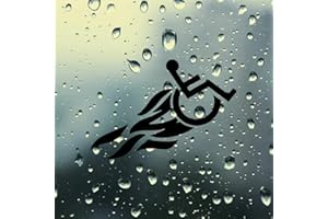 SUPERSTICKI Race Disabled Rollstuhl ca 20cm Auto Aufkleber Tuning Spruch Fun Lustig Aufkleber Decal Sticker aus Hochleistungsfolie