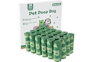 OIRLVCE 240 Dog Poo Bags 24 Rolls Coreless Dog Poop Bags, Extra Thick Strong Leak Proof Dog Waste Bags, Green