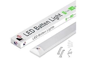 Morris LED Batten Light 5ft - 50W 6000LM, IP20 Rated, 6500K Daylight White, Single Bright Light for High Ceilings, Retail Stores, Industrial Zones - Value Range