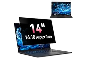 Yklssm Filtre de Confidentialité 14 Pouces 16:10, Filtre Ecran Ordinateur Portable Compatible avec HP/Dell/Acer/Lenovo/Thinkpad/Envy, Amovible Anti Espion/Lumiere Bleue Protection Ecran Film Laptop