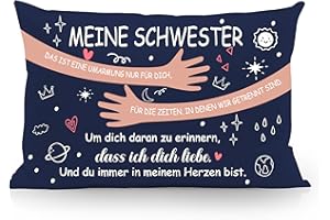 Aosumin Meine Schwester das ist eine Umarmung nur für Dich Um Dich daran zu erinnern DASS ich Dich Liebe Kissenbezüge für Schwester Schwester Geburtstag Weihnachten Geschenk Kissenbezüge(Schwester-b)