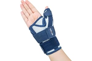 CURECARE Tutore Pollice Destro e Sinistro, Confortevole Tutore per Rizoartrosi, Tutore Pollice di Dimensioni Universali per Artrite, Tendinite, Tenosinovite di De Quervain(Blu)