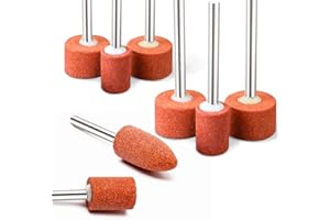 YURINWOO 42Pcs Grinding Polishing Head Abrasive Stone, Mounted Grinding Stone Set Compatible with Dremel Rotary Tool Accessories, Sanding Drill Bit with 3mm(1/8") Shank for Grinding Stone Jade Mold Metal