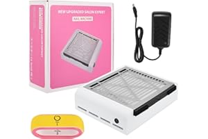 MusyVocay Collettore di polveri per unghie, Aspirapolvere professionale Macchina per il collettore di polveri Strumento per manicure per unghie con filtro senza fuoriuscite Aspirazione effetto salone