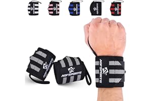 AQF 18-Calowe Opaski Na Nadgarstki Obsługują Ciężki Trening Siłowy W Podnoszeniu Ciężarów Pasy Pięściowe Z Pętlą Na Kciuk