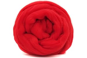 FELTSKY 100G Rosso Lana Da Infeltrimento - 20 Opzioni Di Colore Per Kit Per Infeltrimento Ad Ago - 19 Micron Veloce Da Infeltrire