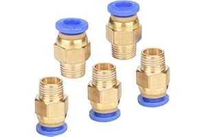 SUKUDON Steckverbinder, Schnellsteckverbinder,5 Stück Steckverschraubung Pneumatik (G1/8" x 6mm)