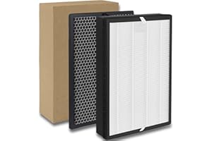 LASESASIES Filtre FY2420/30 compatible avec purificateur d'air Philips AC2882, AC2887, AC2889 & AC3829, série 2000 et 3000, filtre de rechange remplace FY2422 & FY2420, avec 1 filtre HEPA, 1 filtre à charbon
