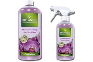 BIPLANTOL® Orchideen - 500ml Spray + 1L Nachfüllflasche | natürliche Orchideen Pflege für Blühfreudigkeit & Vitalität | Orchideen Spray, anwendungsfertige Sprühlösung ohne Kalkrückstände