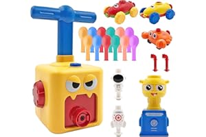 JIAHUADE Balloon Car Toy, Balloon Powered Car, Car Starter with Balloon, Inertial Power Balloon Car, Aircraft Set, Balloon Car Toy for Children, Learning Gifts, Games for Boys and Girls