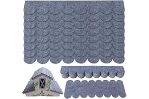 HUACOMMERCE 32 pièces Bardeau Bitume Toiture, Toit Auto-adhésifs (30x5cm & 30x11cm) – Feutre de Toiture Autocollant pour nichoir, clapier, hôtel à insectes, cabane d'arbre, abri de jardin