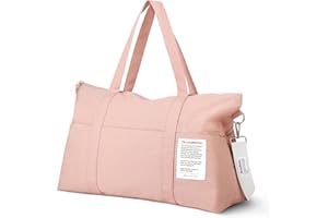 flintronic Sac de Voyage, Sac de Sport Homme Femme, Duffel Bag Imperméable, Ryanair Valise Cabine Sac de Bagage, Sac de Gym pour Sport, Voyages, Natation, Yoga, Rose