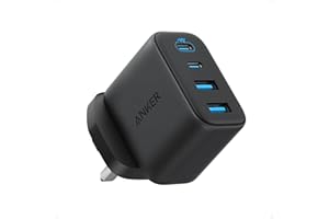 Anker Zolo 50W USB C Plug, 4-Port USB C Charger with 2 USB-C & 2 USB-A, Compact Fast Charger UK for iPhone 17/16/15/14/13 Series, iPad, Galaxy (Black, Cable Not Included)