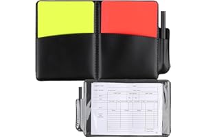 HEXINYIGJLY Carton Arbitre Football Set,Carton Arbitre Kit avec Sports Cartes d'Arbitre de Football,Carnet d'Arbitre de Sport de Football,Cartons Jaune et Rouge pour Jeu de Football Sports,carton arbitre football