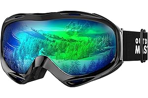 OutdoorMaster Gafas de Esquí OTG, Anti Niebla 100% Protección UV Máscara Gafas Esquí Snowboard, Desmontables Lentes gafas esqui de Esquiar para Hombre Mujer Adultos Juventud