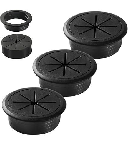 MECCANIXITY Rubber Grommet Mount – 4-Pack, 1-3/8" T-Type, For Cord Protection, Desk Cable Pass-Through, Industrial & Marine Use