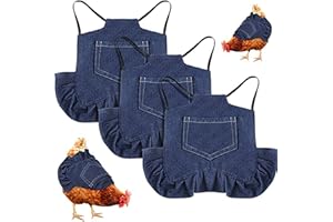 Sonhomay 3 Pieces Chicken Saddles Hen Apron with Elastic Band Rear Wing Protector Care Feathers Poultry Chicken Ducks Goose