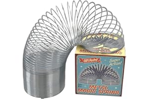 CELINO MAKING YOUR DAY Celino® 7cm Large Metal Spring Toy – Classic Slinky Retro Toy for Kids & Adults, Fun Stretch and Bounce Play Stocking Filler Gift