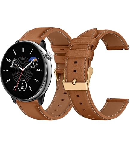 Leder Armband Für Amazfit Active 2 / Active / GTR Mini – 20 Mm, Atmungsaktiv, Mit Metallschnalle