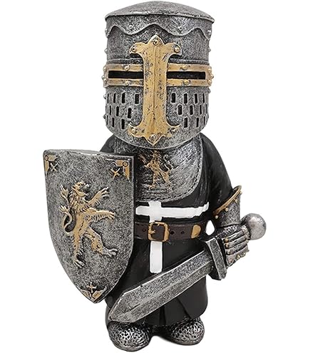 Ritter Zwerg Statue - Mittelalterliche Gartenskulptur Aus Kunstharz