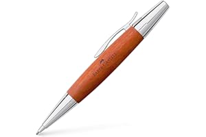 Faber-Castell 138382 Portamine e-motion chrome wood, legno di pero marrone