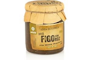 QUINTA DE JUGAIS Mermelada de Higo y Nuez - Frasco de 280g - Sabor Dulce y Textura Crujiente - Ideal para Postres y Desayunos - Sin Colorantes ni Conservantes - Producto Gourmet de Origen Portugués