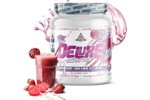 AS American Suplement | BCAA'S avec Glutamine Deluxe | Aide à Éviter le Catabolisme | BCAA Poudre pour la Recuperation Musculaire | Améliore les Performances | Sans Sucre (300 gr, Lollipop)