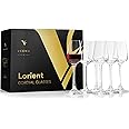 VC Veenu Crystal Wine Glasses Set of 6, Unique Crystal Cordial Stemmed Red & White Port Wine Glass Set, 100% Lead-Free Glass (65 ML)
