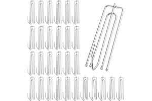 Demarsen 30 Stück Vorhanghaken,Edelstahl Gardinenhaken, Vorhänge Haken mit 4 Zinken,Curtain Pleater Hooks,Metall Duschvorhanghaken für Fenstervorhänge Türvorhänge und Duschvorhänge
