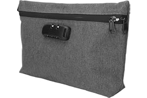 Jonlaki Dokumententasche mit Schloss, Aufbewahrungstasche mit Passwortschloss, Aufbewahrungstasche für Bargeld, Handy, Tablet, Kreditkarte, Reisepass, Sichere Tasche für Zuhause, Büro,