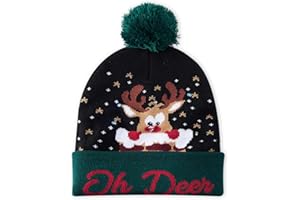 AIDEAONE Nowość czapka LED świecąca czapka typu beanie litera dzianinowa czapka dla mężczyzn kobiet chłopców dziewcząt Boże Narodzenie święta festiwal