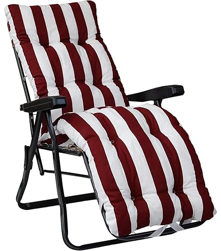 Coussin Pour Chaise Longue Tecnocuci - Matelas De Jardin Confortable Avec Lacets, Fabriqué En Italie - Plusieurs Couleurs Disponibles