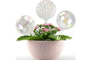 E-feilai Plant Watering Globes,Glass Watering Devices,Self-Watering System Spikes, Automatic Plant Waterer,Self Watering Plant Bulbs Insert [6 Pcs]