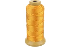 MCFANBE Twisted Nylon Linie Schnur String Cord für Gartenarbeit Marking DIY Projects Crafting Mauerwerk (Gold, 1mm-656 feet)