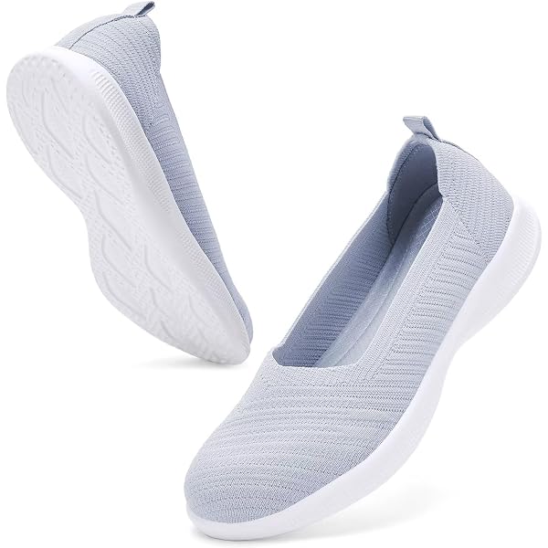 Puxowe Scarpe Mocassini Slip On Da Donna Eleganti Leggere Fitness Casual Outdoor Passeggio Maglieria Piatte Sneakers 39.5 EU All Black - 5