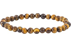 Garaulion Bracelet Oeil de Tigre | Proctection & Abondance | Pierre Naturelle 6mm | Bijoux Femme Homme Couple | Marque française | Satisfait ou remboursé | (Oeil de Tigre)