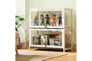 JFOZDM Vetrina Espositiva Per Collezionismo, Vetrina Multifunzionale in Vetro Antipolvere, Design Della Porta dell'armadio a Ribalta,Vetrinetta Espositiva per Uffici, Camere da Letto, Soggiorni