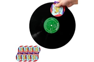 ANDICAGE 4PCS LP Record Mitt LP Handler Gripper Anti-Static Vinyl Record Cleaner &Protector Record Player Accesories with Soft Microfiber Material (Vinyl Lover)