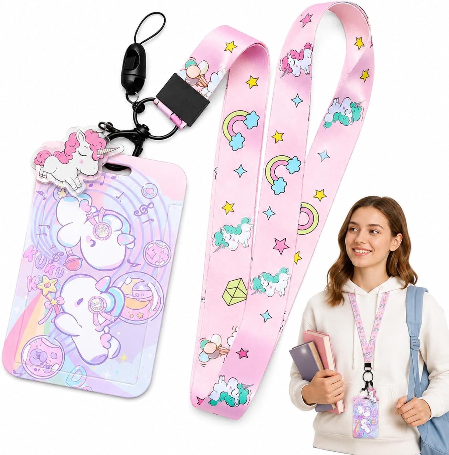 Avis d'Expert & Test Approfondi : 1 Pièces Lanière avec Porte-badge Licorne Rét (Sélection)