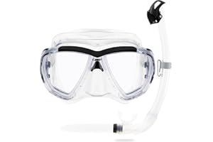 CRESSI Big Eyes + Seal Dry Combo Clear/Black - Set Combinado para Adultos Máscara Big Eyes y Innovador Snorkel Seal Dry, Ideal para Buceo y Snorkeling, Transparente/Negro, Talla Única