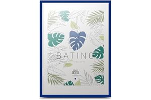 aFFa frames, Batino, Cadre Photo en Bois, Light, Rectangle, Avec Vitrage Acrylique, Fond HDF, Navy Blue, 50x70 cm