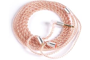 Yinyoo 0,78 mm 2 pin Kopfhörerkabel, 3,5 mm, KBEAR KBX4860, reines Kupfer, 4-adriges KZ ZST/ZST X/AS10/ES4/AS06/AS10/EDX, TRI Starsea/starriver/i3/i3 Pro/Meteor/HBB KAI (2 Pin, 3,5 mm Stecker)