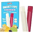 Pola Immunity Pops x10 | Sore Throat & Cough Relief | Ginger & Lemon, Apple & Elderberry |70ml Pop Pouches