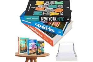 LPQKCCY 3 Stück Deko Bücher für Heimdekor, Magnetische Deko Buch Aufbewahrungs Box Nesting Buchbox Stapeln Buchattrappe Box Fake Books Dekorative für Home Couchtisch Dekobücher für Büro