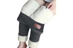 Chagoo Legging doublé Polaire, Legging fourré Polaire Femme, Collants Ventre rembourrés Doux et élastiques