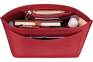lumanothy Bag Insert Organizer, Longchamp Bag Organiser with Multi-Pocket for Longchamp Le Pliage Large Tote (Red, Large)
