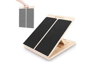 GUGXIOM Calf Stretch Inclined Plate, Adjustable Portable Wooden Inclined Plate, Relieve Foot, Leg and Ankle Fatigue Leg Stretcher for Deep Squats, Leg Stretches, Stretching and Pilates