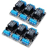 Innfeeltech 6pcs DC 5V Relay Module 1-Channel Relay with Optocoupler High or Low Level Trigger Expansion Board